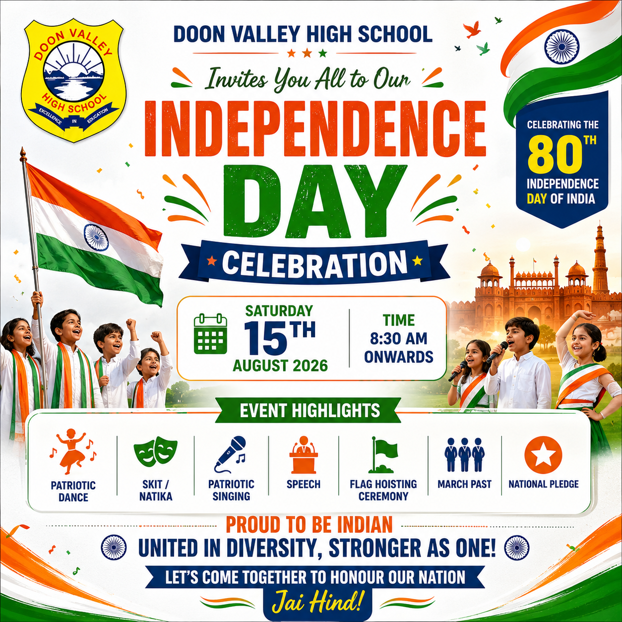 Independence Day Celebration 2026 – 80th Independence Day of India